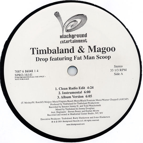 Timbaland & Magoo : Drop / Roll Out (12", Promo)