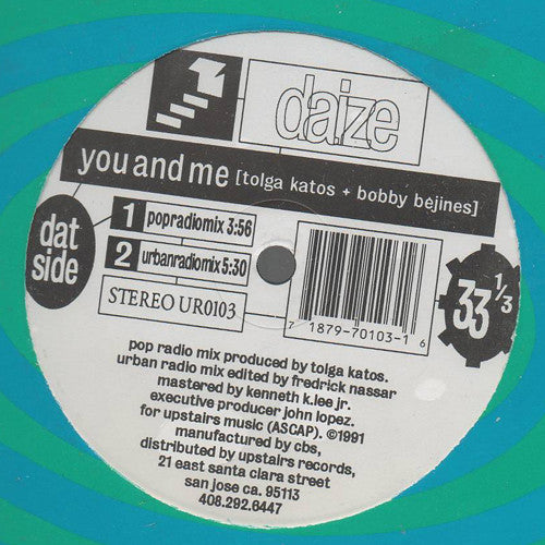 Daize : You And Me (12")