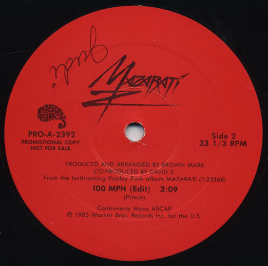 Mazarati : 100 MPH (12", Promo)