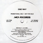One Way : Serving It / More Than Friends, Less Than Lovers (12", Promo)