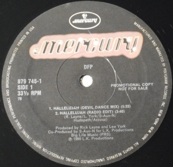 DFP : Hallelujah (12", Promo)