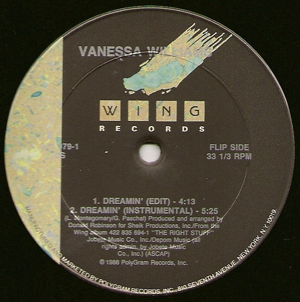 Vanessa Williams : Dreamin' (12", Single)