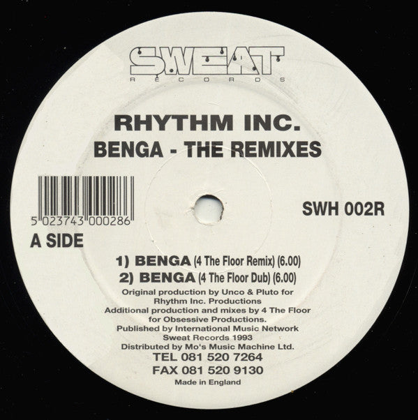 Rhythm Inc. : Benga (The Remixes) (12")