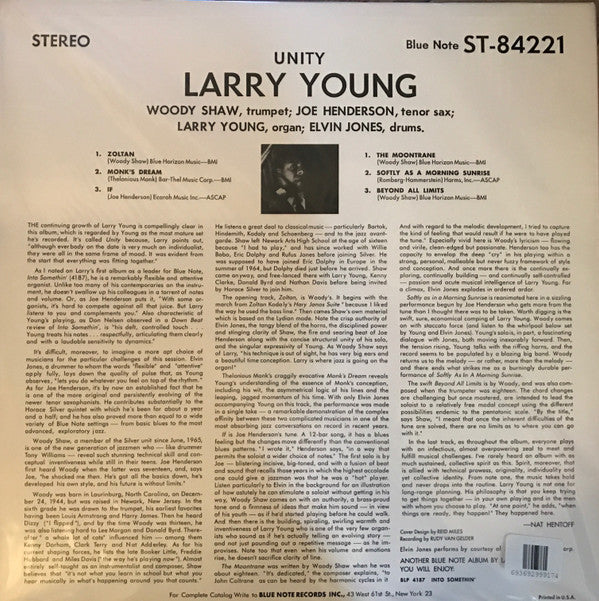 Larry Young : Unity (LP, Album, Ltd, RE, 180)