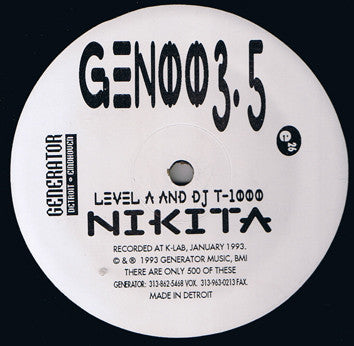 Level A And DJ T-1000 : Nikita (12", Ltd)