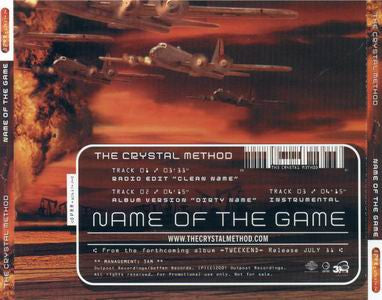 The Crystal Method : Name Of The Game (CD, Maxi, Promo)