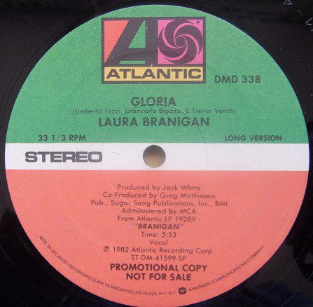 Laura Branigan : Gloria (12", Promo)