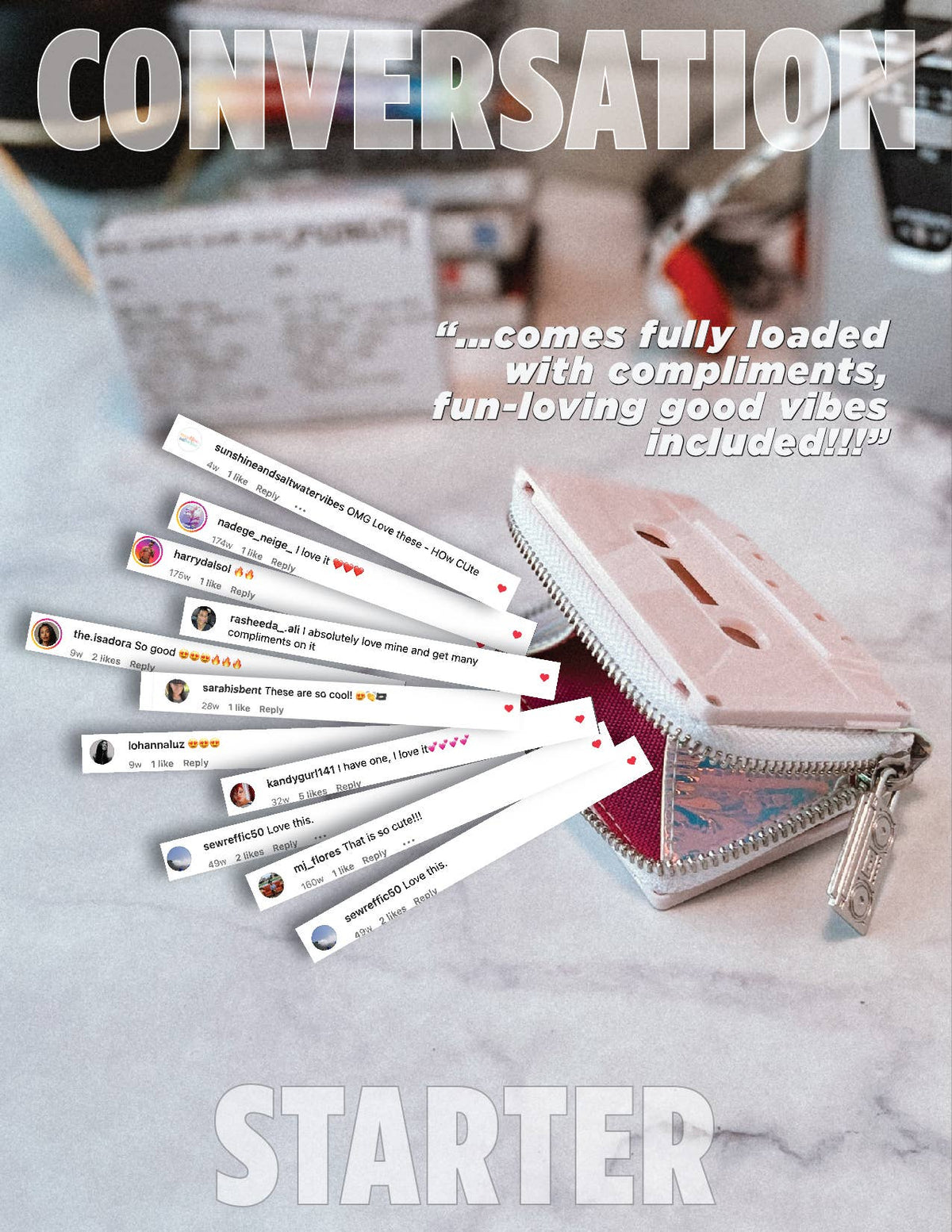 70261 Small Womens Cute Wallet Retro 80s Cassette Tape Pink