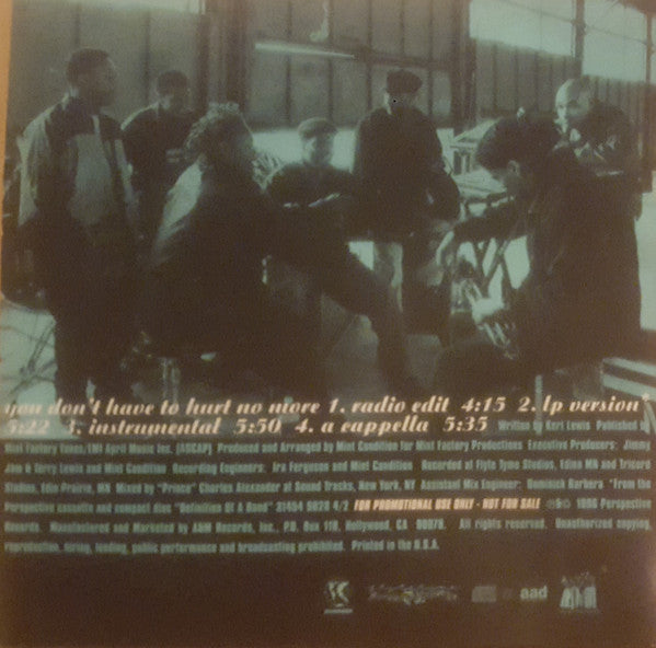 Mint Condition : You Don't Have To Hurt No More (CD, Single, Promo)