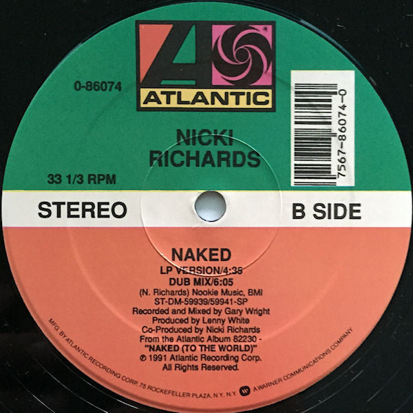 Nicki Richards : Naked (12")