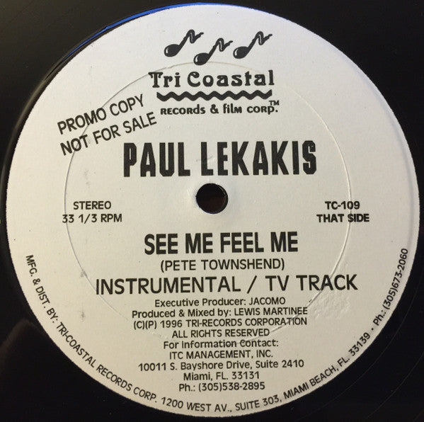 Paul Lekakis : See Me Feel Me (12", Single, Promo)