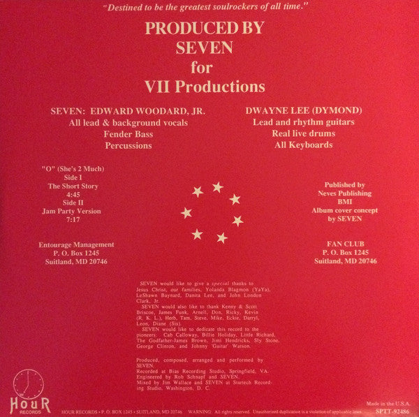 Seven (80) : "O" (She's 2 Much) (12")