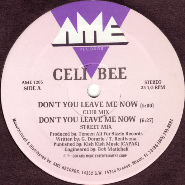 Celi Bee : Don't You Leave Me Now / Di Que No Te Vas (12")