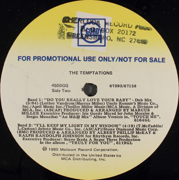 The Temptations : Do You Really Love Your Baby (12", Promo)