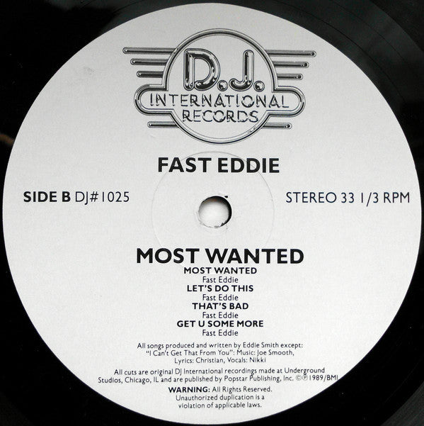 Fast Eddie* : Most Wanted (LP, Album)