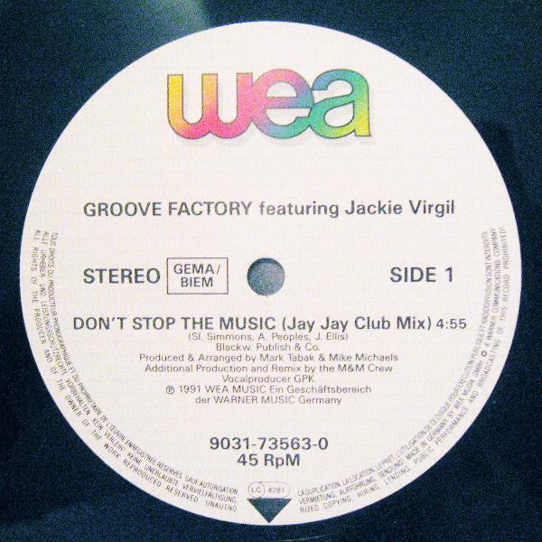 Groove Factory Feat. Jackie Virgil : Don't Stop The Music (12")
