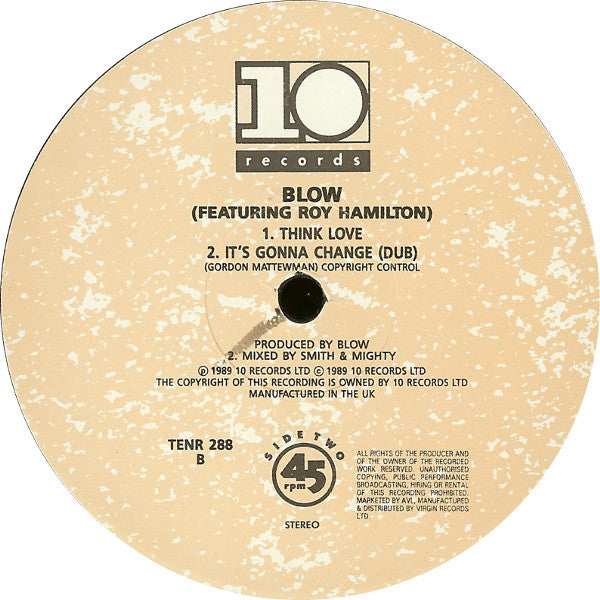 Blow Featuring Roy Hamilton : It's Gonna Change (12")