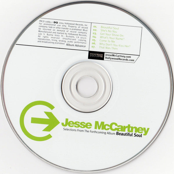 Jesse McCartney : Beautiful Soul (CD, Advance, Album, Promo, Smplr)