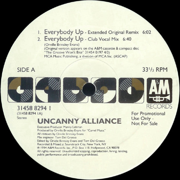 Uncanny Alliance : Everybody Up (2x12", Promo)