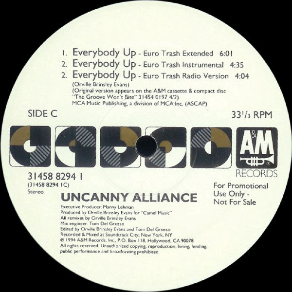Uncanny Alliance : Everybody Up (2x12", Promo)