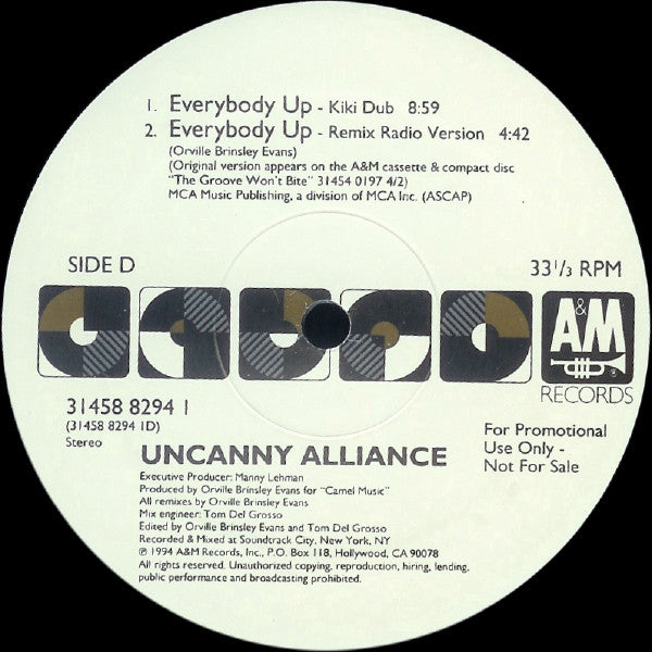 Uncanny Alliance : Everybody Up (2x12", Promo)