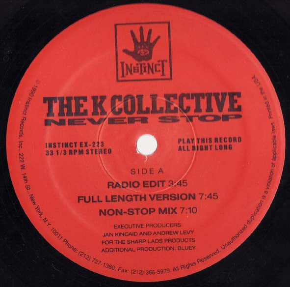 The K-Collective* : Never Stop (12")