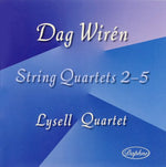 the album cover for Dag Wiren - String Quartets Nos 2-5