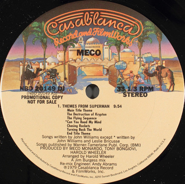Meco* : Themes From Superman (12", S/Sided, Promo)