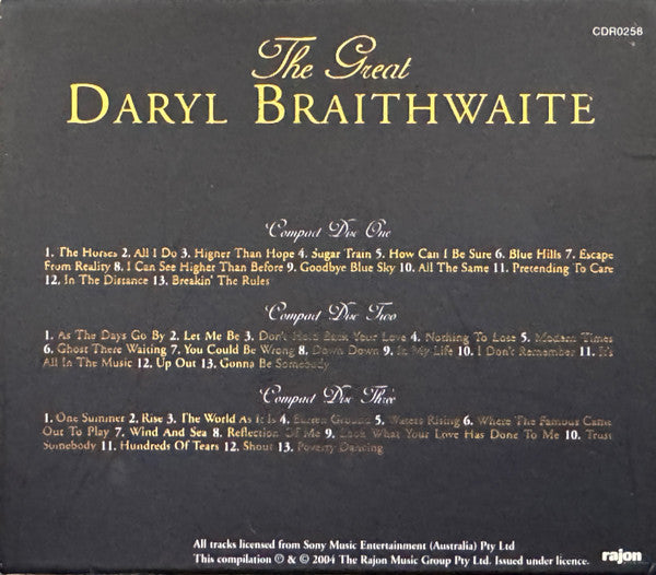 Daryl Braithwaite : The Great Daryl Braithwaite (3xCD, Comp + Box)