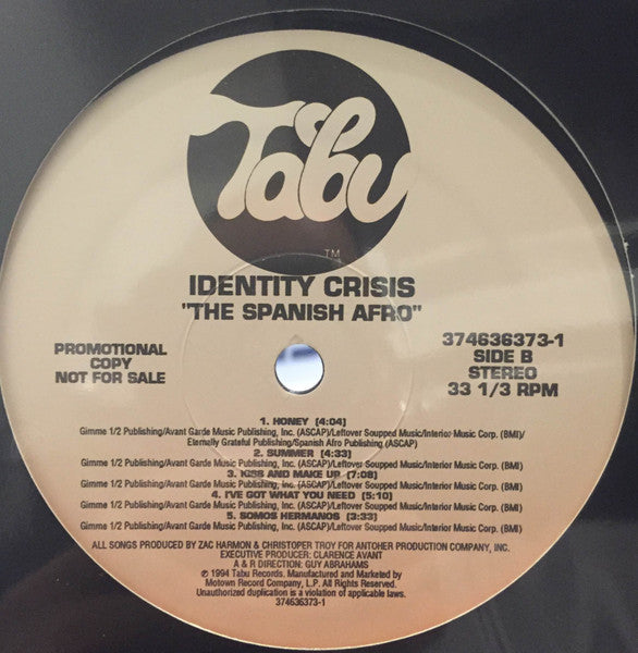 Identity Crisis (2) : The Spanish Afro (LP, Album, Promo)
