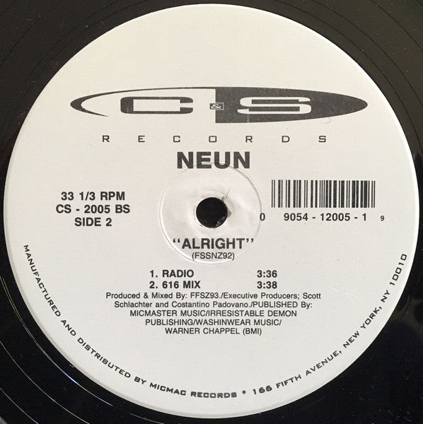 Neun : Alright (12", Promo)