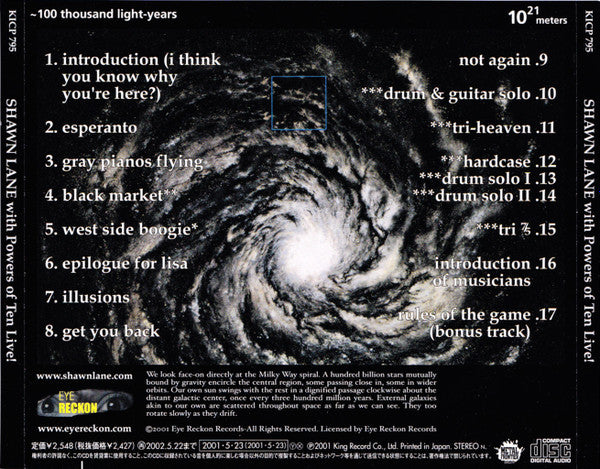 Shawn Lane : Powers Of Ten ; Live (CD, Album)