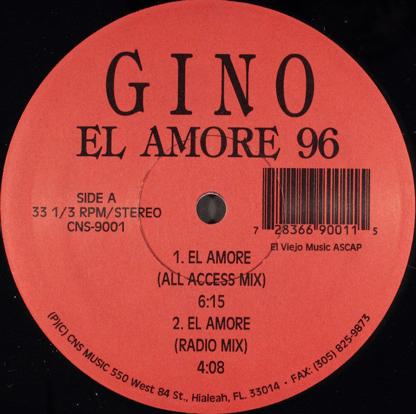 Gino* : El Amore 96 (12", Single)