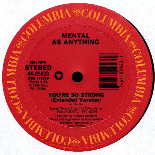 Mental As Anything : You're So Strong (12", Single)