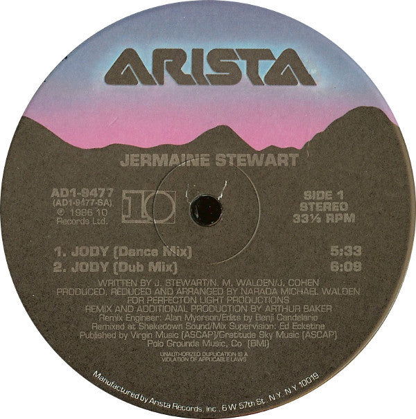 Jermaine Stewart : Jody (12")