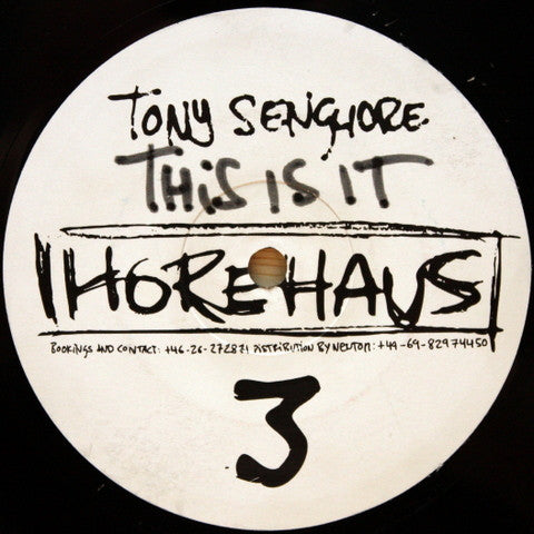 Tony Senghore : This Is It (12")