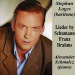 the album cover for Stephan Loges - Lieder By Schumann Franz Brahms