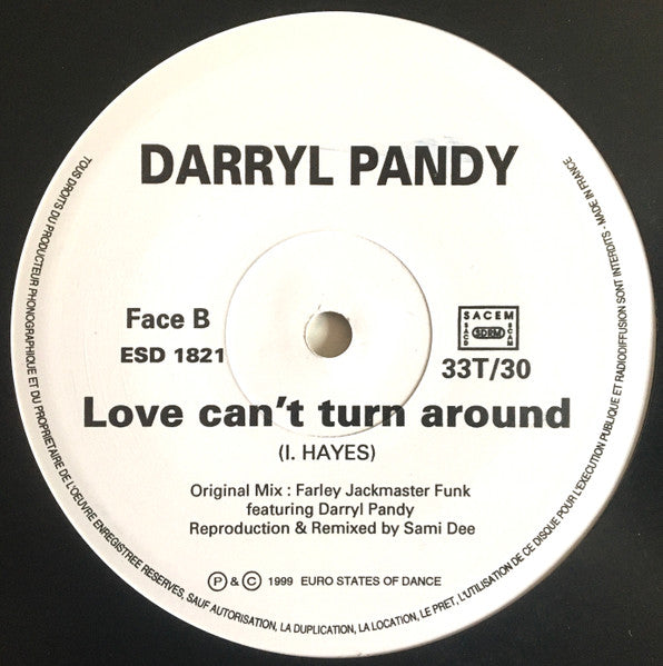 Darryl Pandy : As / Love Can't Turn Around (12")