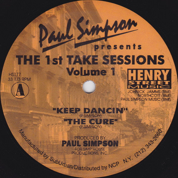 Paul Simpson : The 1st Take Sessions (Volume 1) (12")