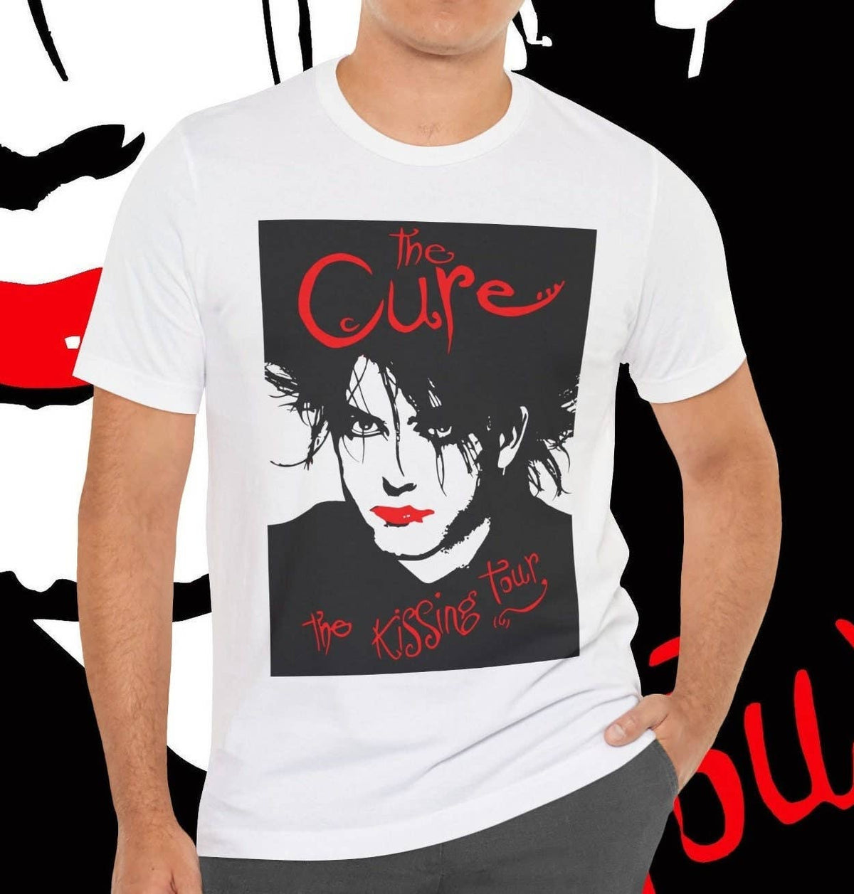 Robert Smith The Cure 1987 Kissing Tour Gothic Rock Tee