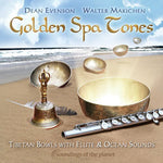 Dean Evenson - Tonos de spa dorados: Cuencos tibetanos con flauta y océano (CD)