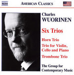 the album cover for Group For Contemporary Music - Six Trios / Horn Trio / Trio for Violin
