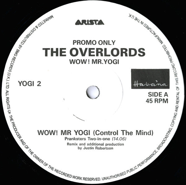 The Overlords : Wow! Mr. Yogi (12", Promo)