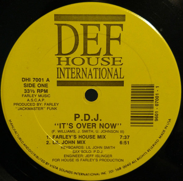 P.D.J. : It's Over Now (12")