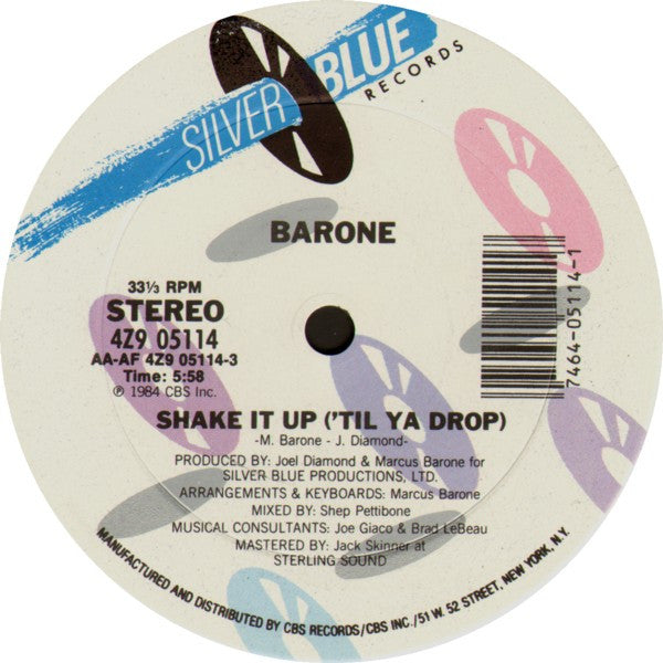 Barone : Shake It Up ('Til Ya Drop) (12", Single)