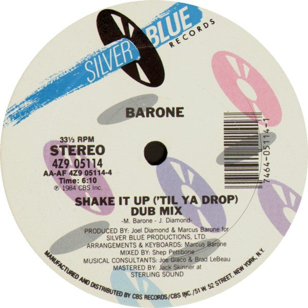 Barone : Shake It Up ('Til Ya Drop) (12", Single)