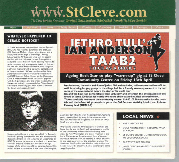 Ian Anderson : TAAB2 (CD + DVD-V, Multichannel, NTSC + Album, Dig)