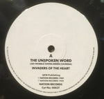 Invaders Of The Heart* : The Unspoken Word (12", Single)
