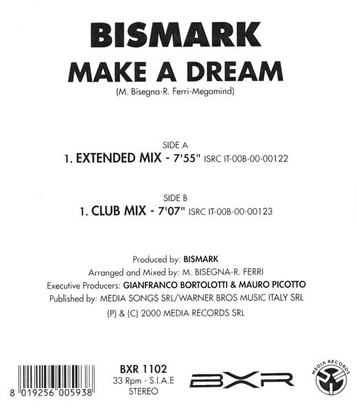 Bismark : Make A Dream (12")