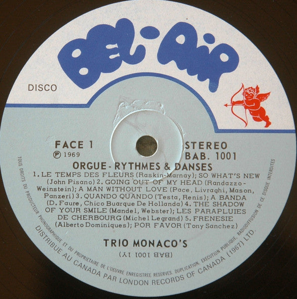 Trio Monaco's : Orgue Rythmes Et Danses (LP)